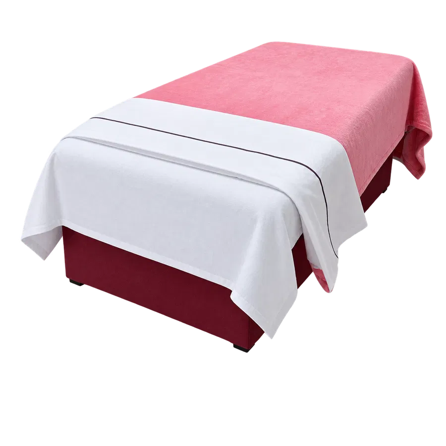 Juego Textil Premium Rosa y Blanco