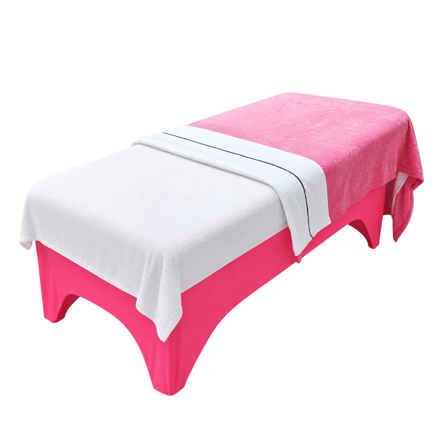 Juego Textil Rosa con Sábana Blanca