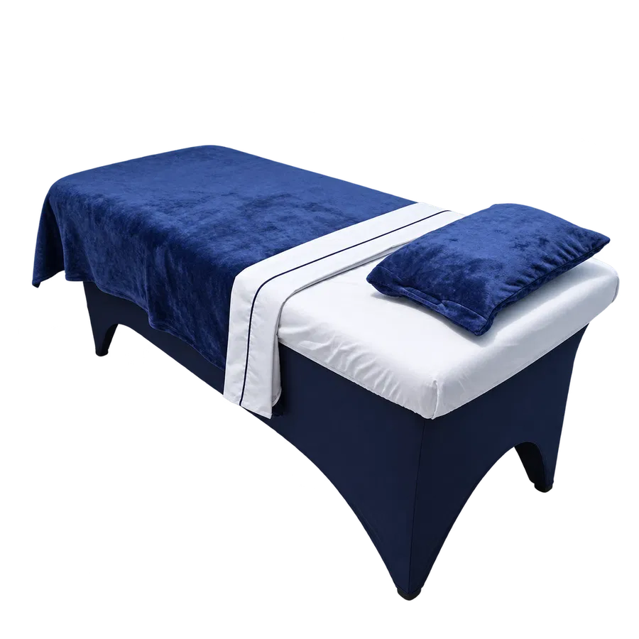 Juego Textil Azul Marino con Cojines